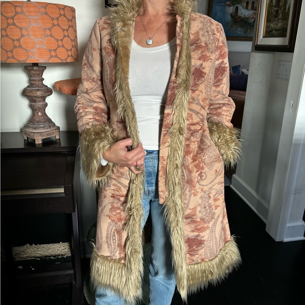 COPY - Patterned, Fur-Lined, Penny Lane Coat!
